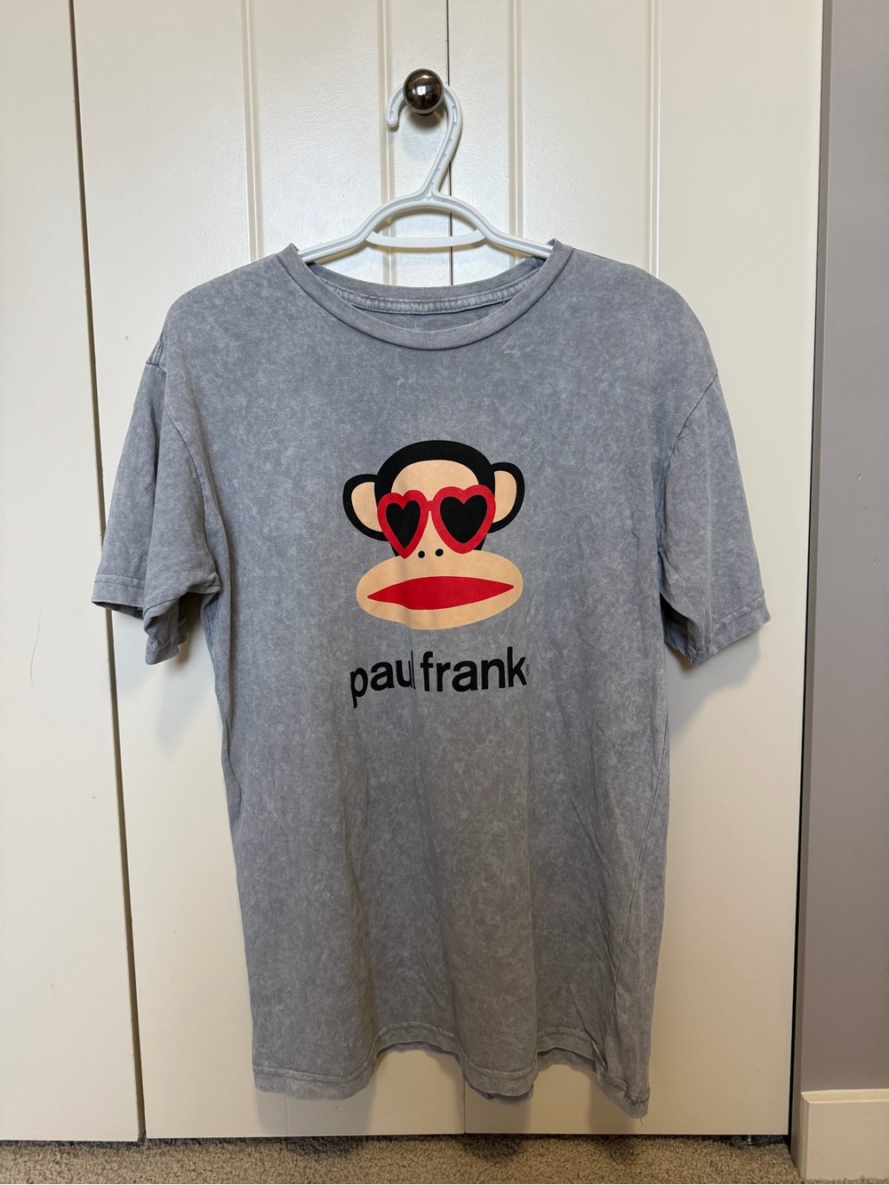 Paul Frank Grey Tee with Red Heart Sunglasses Graphic